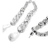 Nichola Jumbo Rhinestone Fringe Earrings