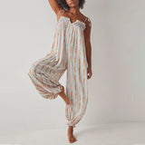 Shona Empire Spaghetti Strap Babydoll Jumpsuits
