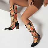 Phoebe Retro Prints Cowboy Boots