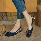Canary Golden Buckle Sling Back Sandals