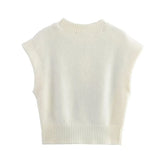 Chiyo Color Block Cable Knit Vest