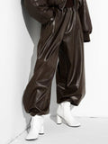 Paolo Faux Leather Bloomer Pants