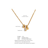 Chic CZ Multi Rectangle Charm Pendant Necklace