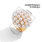 Cluster Pearl Dome Cocktail Ring