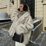 Joëlle Oversized Gradient Faux Fur Coat