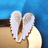Beautiful Rhinestone Angel Wing Brooch