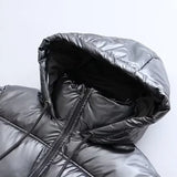 Sini Space Metallic Puffer Jackets