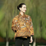 Lian Kimono Print Quilted Tangsuit Coat