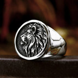 Vintage Lion Head Medallion Rings