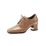 Rafaela Gold Ivy Western Oxford Pumps