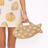 Defina Fish Crochet Clutch Bag