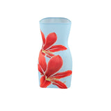 Sefina Tropical Prints Tube Mini Dress