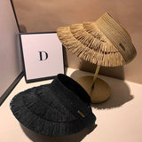 Grace Tassel Straw Visor Hats