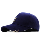 Elka Pierced Suede Baseball Caps