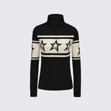 Mara Star Prints Turtleneck Knit Tops