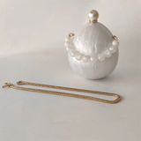 Odette Pearl Acrylic Egg Clutch Bag