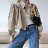 Faith Pleated Cropped Moto Jumper Jacket