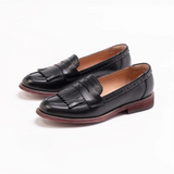 Kinsey Vintage Genuine Leather Fringe Loafer