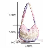 Sambria Pastel Ombre Quilted Waffle Bags