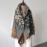 Luxe Ombre Leopard Print Woolen Scarves