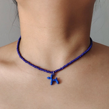 Colorful Poodle Pendant Beads Choker Necklace