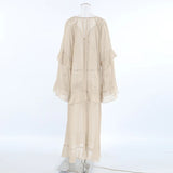 Carolina Ruffle Chiffon Boho Maxi Dress