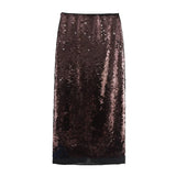 Devora Mermaid Sequin Maxi Pencil Skirt