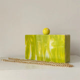 Etain Pastel Marble Acrylic Box Clutches