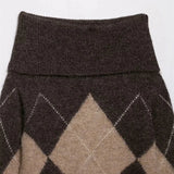 Leonor Off the Shoulder Argyle Sweater