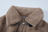 Tashi Faux Fur Cropped Toggle Jacket
