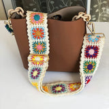 Bohemian Crochet Flower Bag Straps