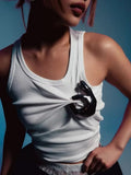 Karim Pinching Hand Applique Tank Tops