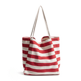 Capri Bold Stripe Casual Canvas Tote