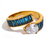 Colorful Cubic Zirconia Wrap Ring