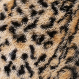 Agnete Faux Fur Leopard Midi Coat