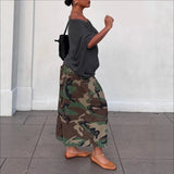 Sierra Camo Wide-Leg Culotte Pants