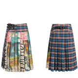Luzia Graffiti Plaid Wrap Skirt