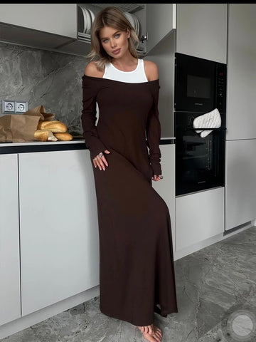 Evie Tank Top Patchwork Off The Shoulder Dress watereverysunday Evie Tank Top Patchwork Off The Shoulder Dress watereverysunday