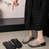 Fatima Woven Lattice Upper Slippers
