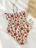 Antonia Red Floral Print Swimsuit