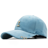 Elka Pierced Suede Baseball Caps