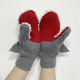 Shark Bite Knit Mittens