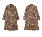 Manon Leopard Textured Woolen Coat