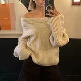 Ciela Off Shoulder Ribbed Sweater