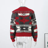 Winona Tribal Jacquard Fringe Cardigan