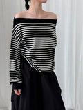 Matilde Stripe Off Shoulder Knit Top