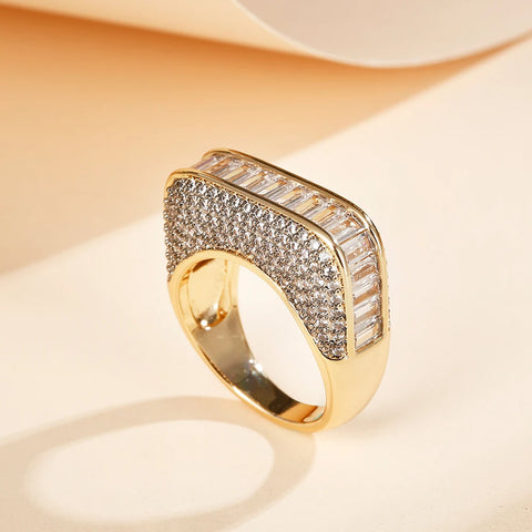 Wisteria CZ Crystal Inlaid Band Ring