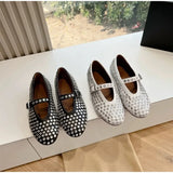 Calla Rhinestone Rivet Ballet Flats