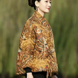 Lian Kimono Print Quilted Tangsuit Coat