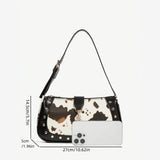 Zahra Cowhide Prints Western Shoulder Bag